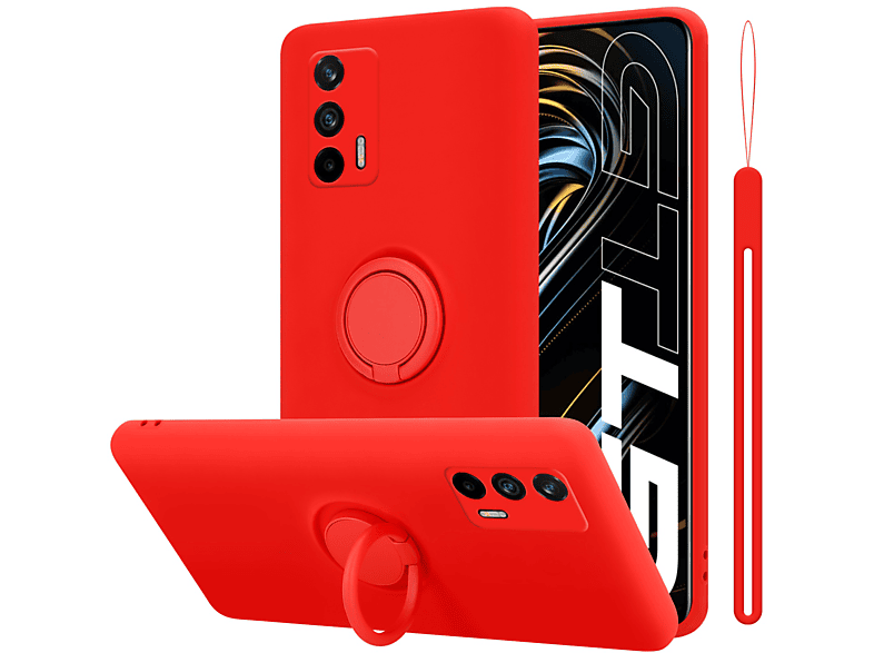 Liquid CADORABO GT Neo Ring Q3 Style, GT Hülle Backcover, Silicone PRO, Realme, Case / LIQUID / ROT 2T im