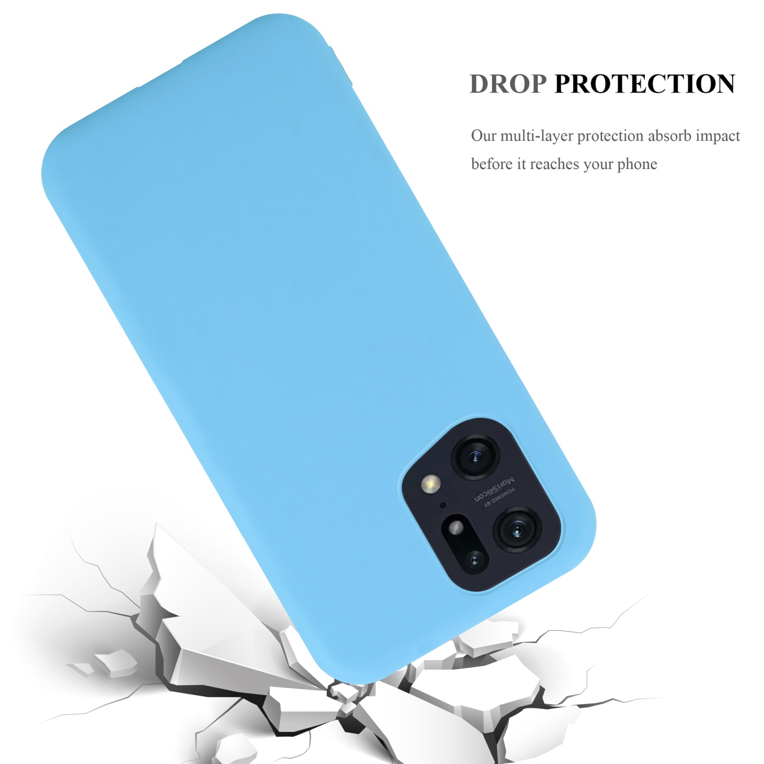 im FIND Oppo, BLAU CANDY X5 Style, CADORABO Candy PRO, Hülle TPU Backcover,