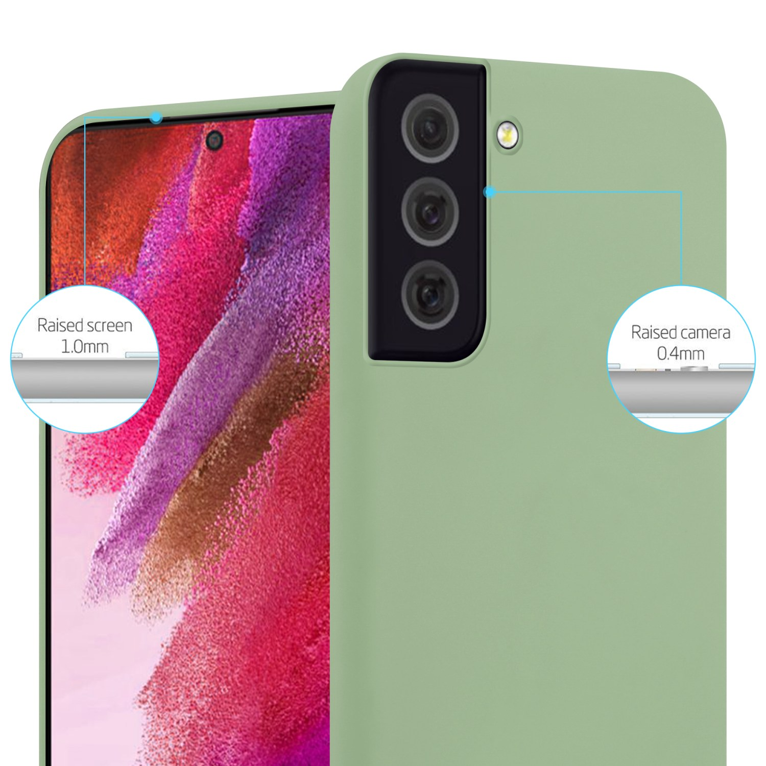 CADORABO Hülle im Style, Galaxy Candy Backcover, PLUS, CANDY S22 GRÜN TPU PASTELL Samsung