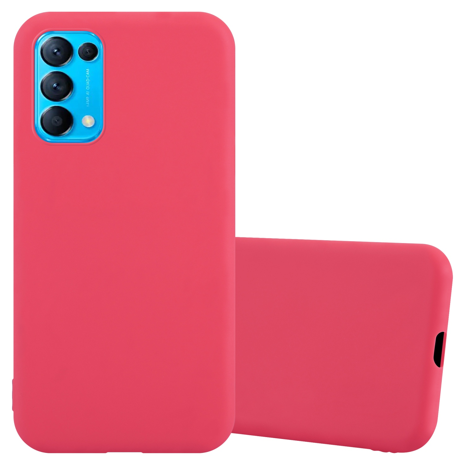 CADORABO Hülle im FIND LITE, Candy Backcover, CANDY Style, TPU Oppo, X3 ROT