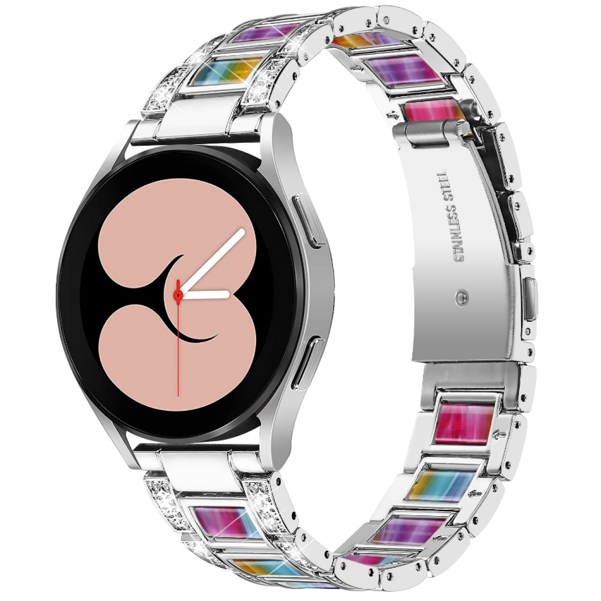 INF 20 Watch Silber/Mehrfarbig mm, Samsung, Uhrarmband, Galaxy Ersatzarmband,