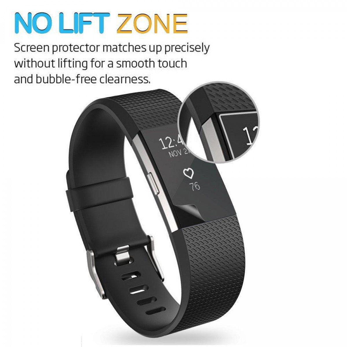 PELLICOLA PROTETTIVA INF Proteggi schermo Fitbit Charge 2 5 pezzi