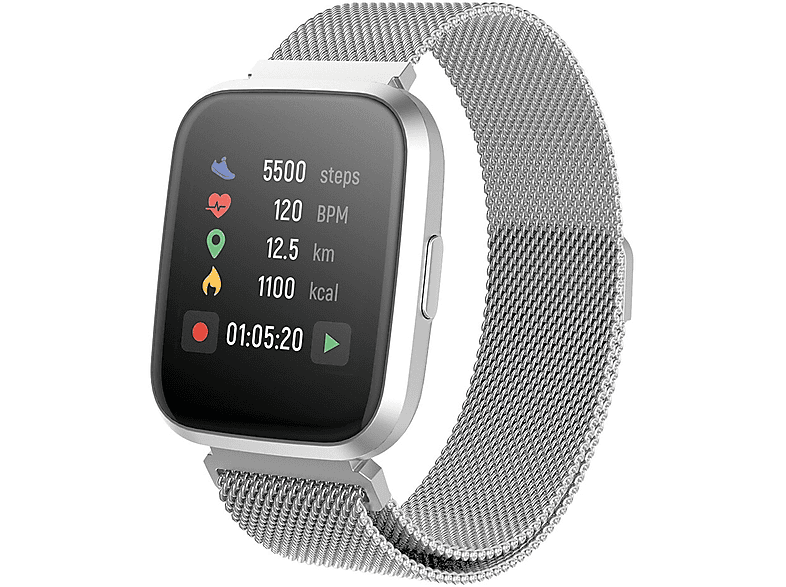 FOREVER SW-310 Smartwatch Universal, Silber