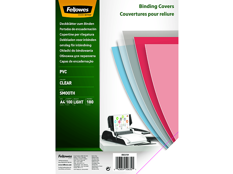 Transparente PVC FELLOWES Deckblätter