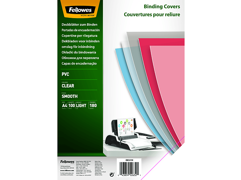 FELLOWES Transparente PVC Deckblätter