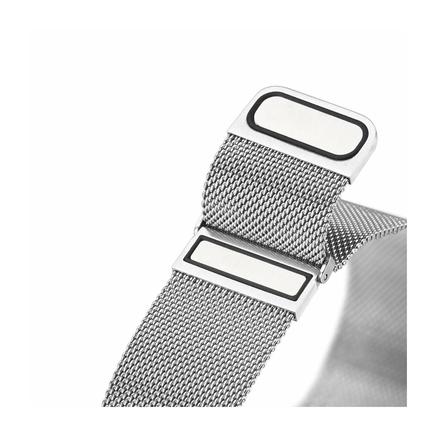 Ein Metall-Armbandverschluss. Der Verschluss ist geöffnet und zeigt seine Details.