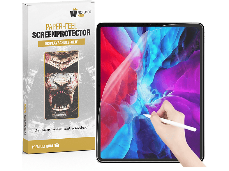 PROTECTORKING 1x Paperfeel iPad Pro 12.9 Displayschutzfolie(für Malen Apple Skizzieren Schutzfolie Schreiben 2022)