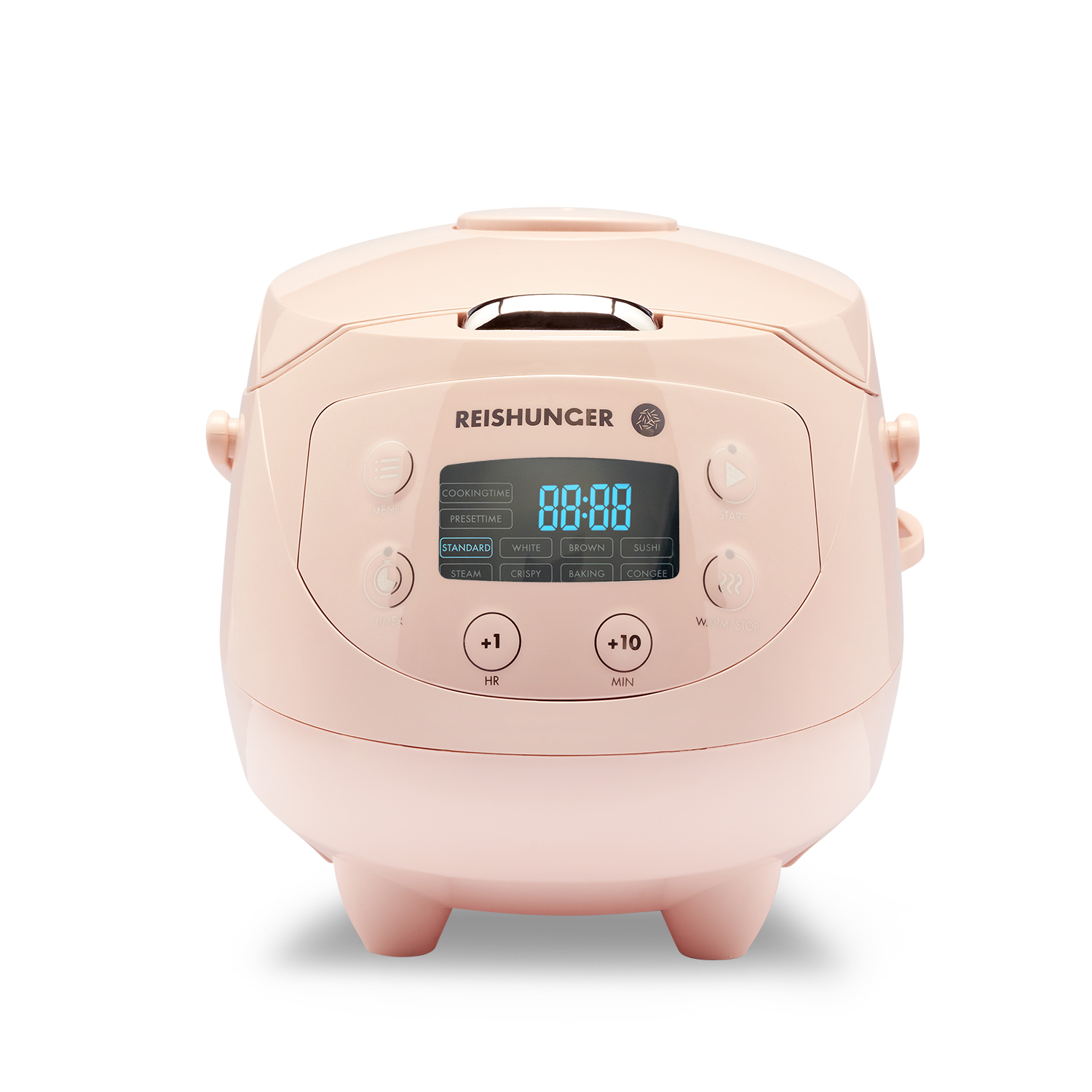 REISHUNGER Digitaler Mini Reiskocher Reiskocher Pink) Watt, Dampfgarer und (350