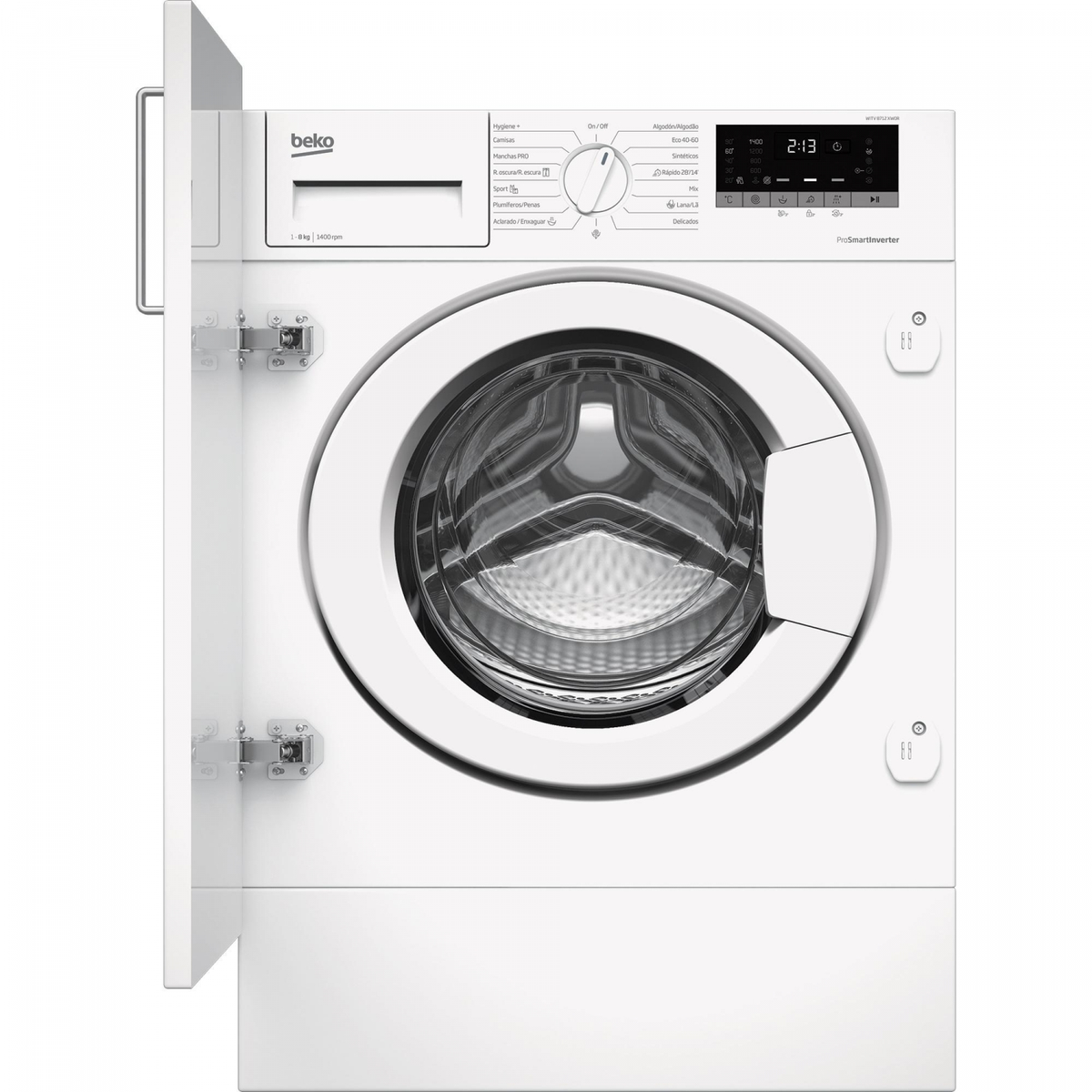 Lavadora carga frontal - WITV 8712 XW0R BEKO, 8 kg, Blanco