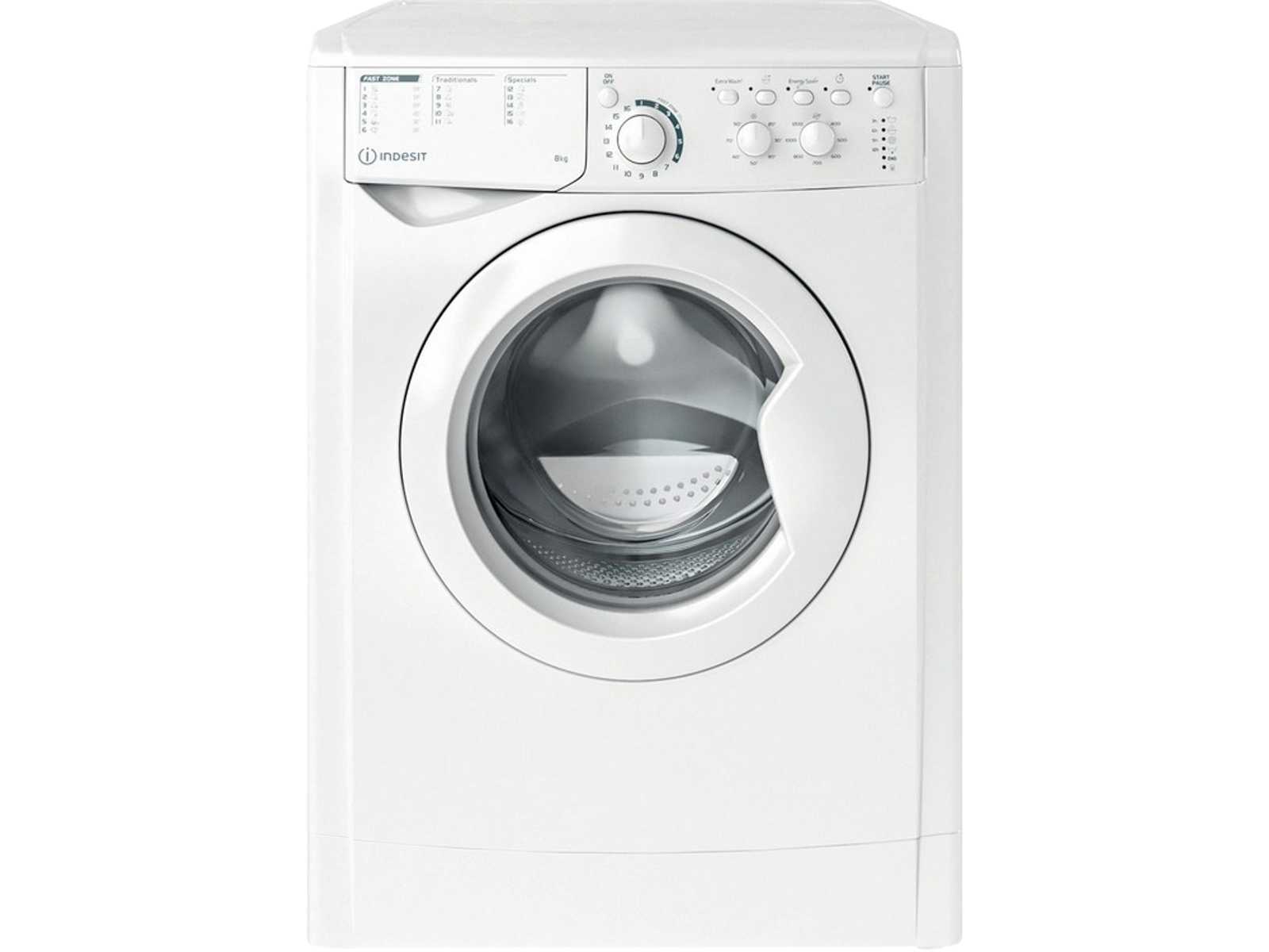 Lavadora carga frontal - EWC 81251 W EU N INDESIT, 8 kg, Blanco