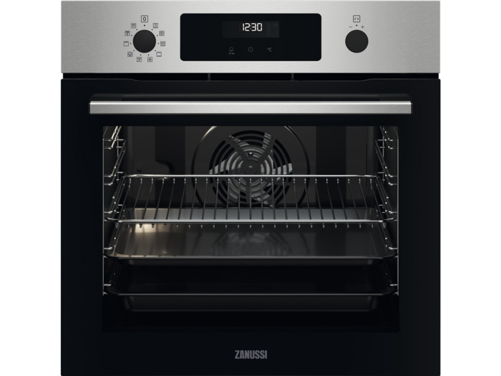 Horno - Horno ZANUSSI, 72 l, Integrable, Pirolítico, Negro