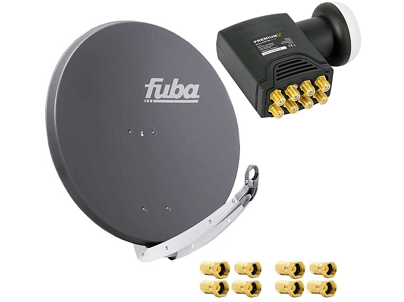 FUBA DAA cm, Anlage Aluminium Octo Sat Sat LNB) 4K LNB 850 in (85 Octo Satellitenantenne Anthrazit A HDTV DELUXE