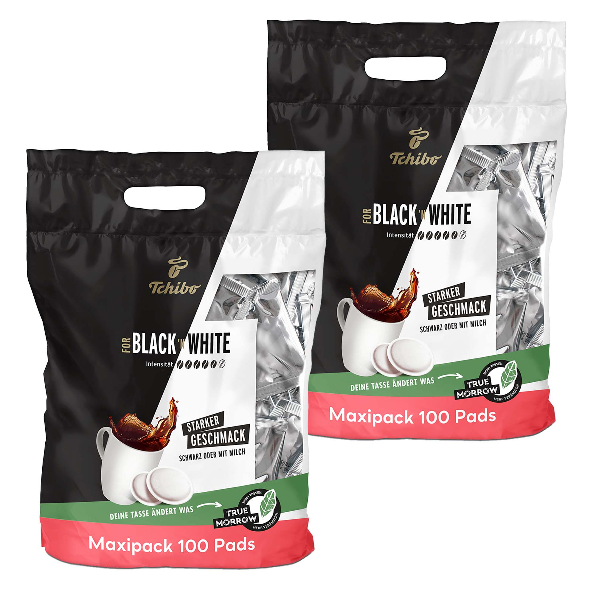 TCHIBO 300379 BLACK&WHITE Kaffeepads, 200 (Kaffeepadmaschinen) Kaffeepads Stück