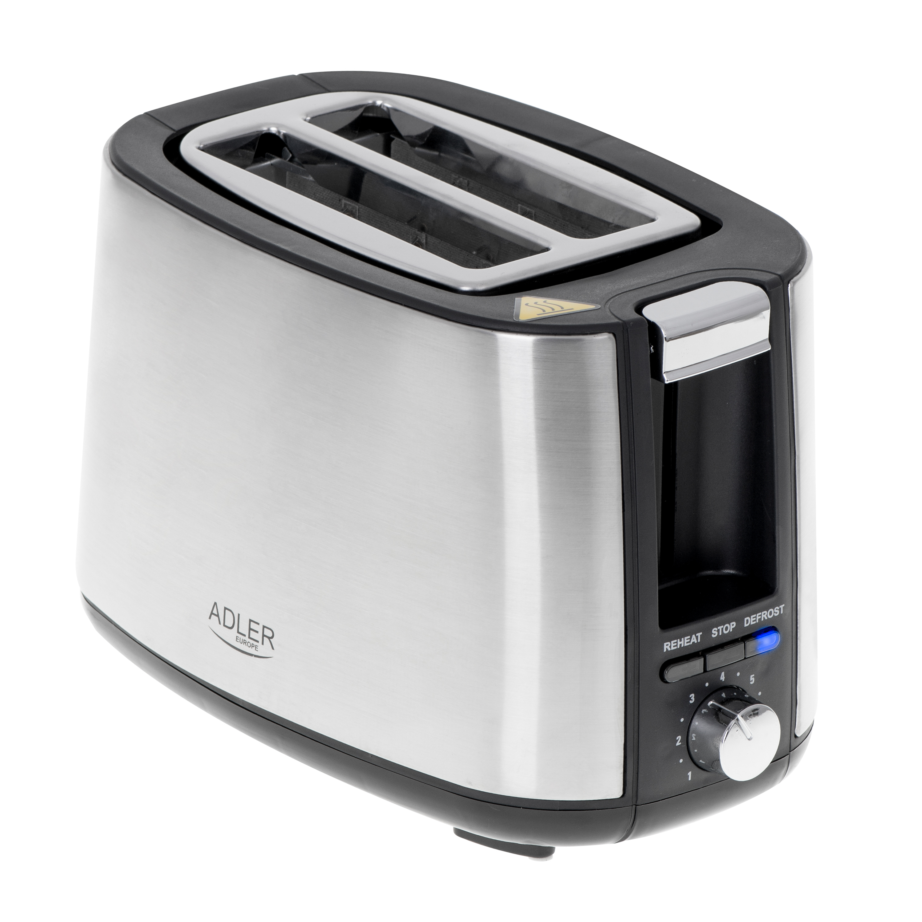 ADLER AD 3214 Toaster (900 Watt, 2) Silber Schlitze