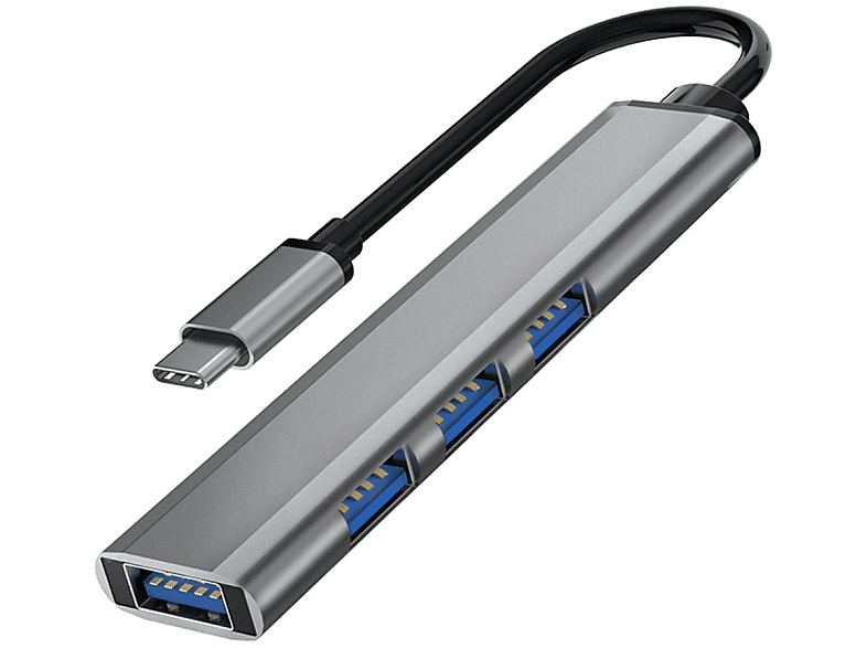 INF USB-C zu USB mit Hub 4 3.0 Hub Anschlüssen USB