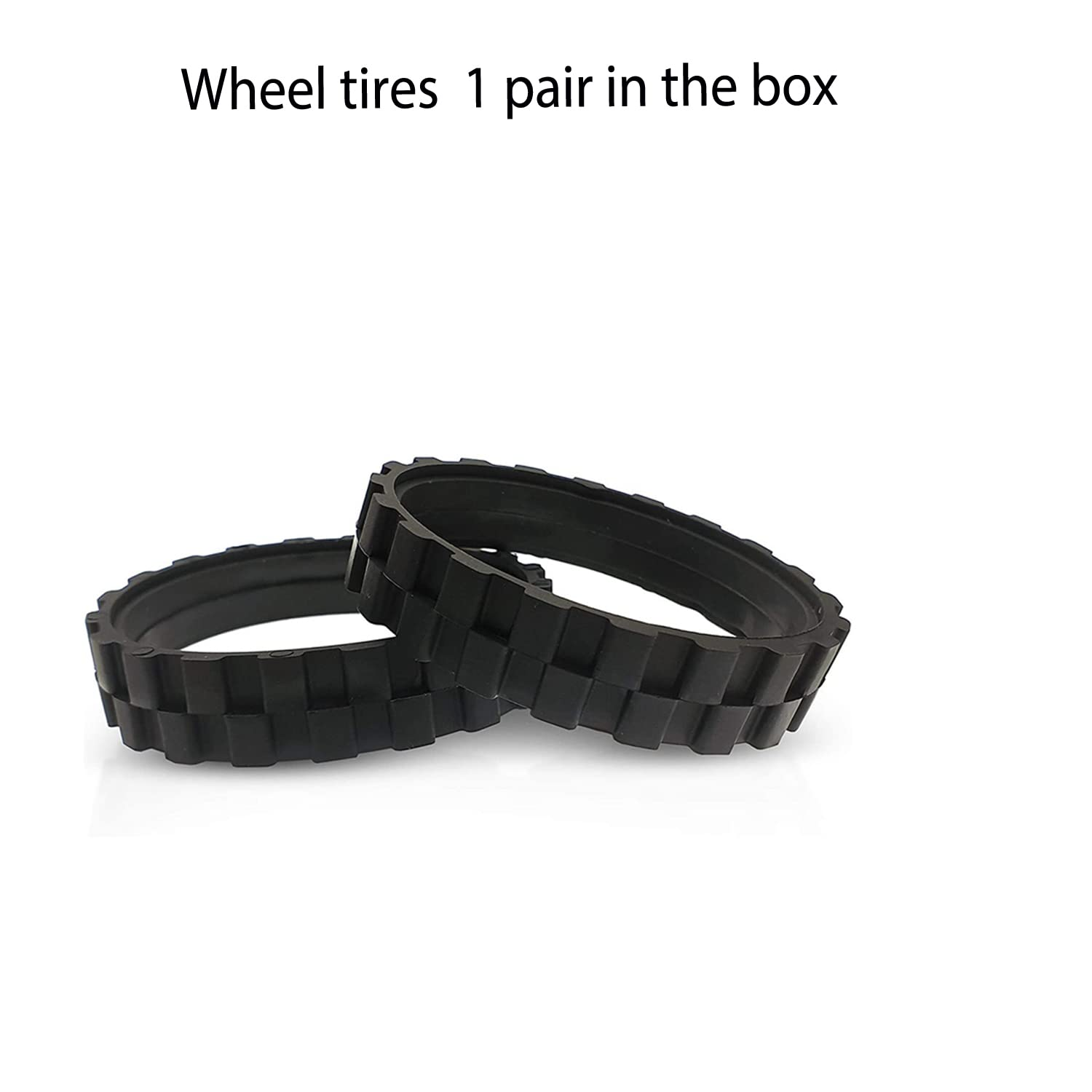 Dwie czarne opony ułożone poziomo na białym tle.