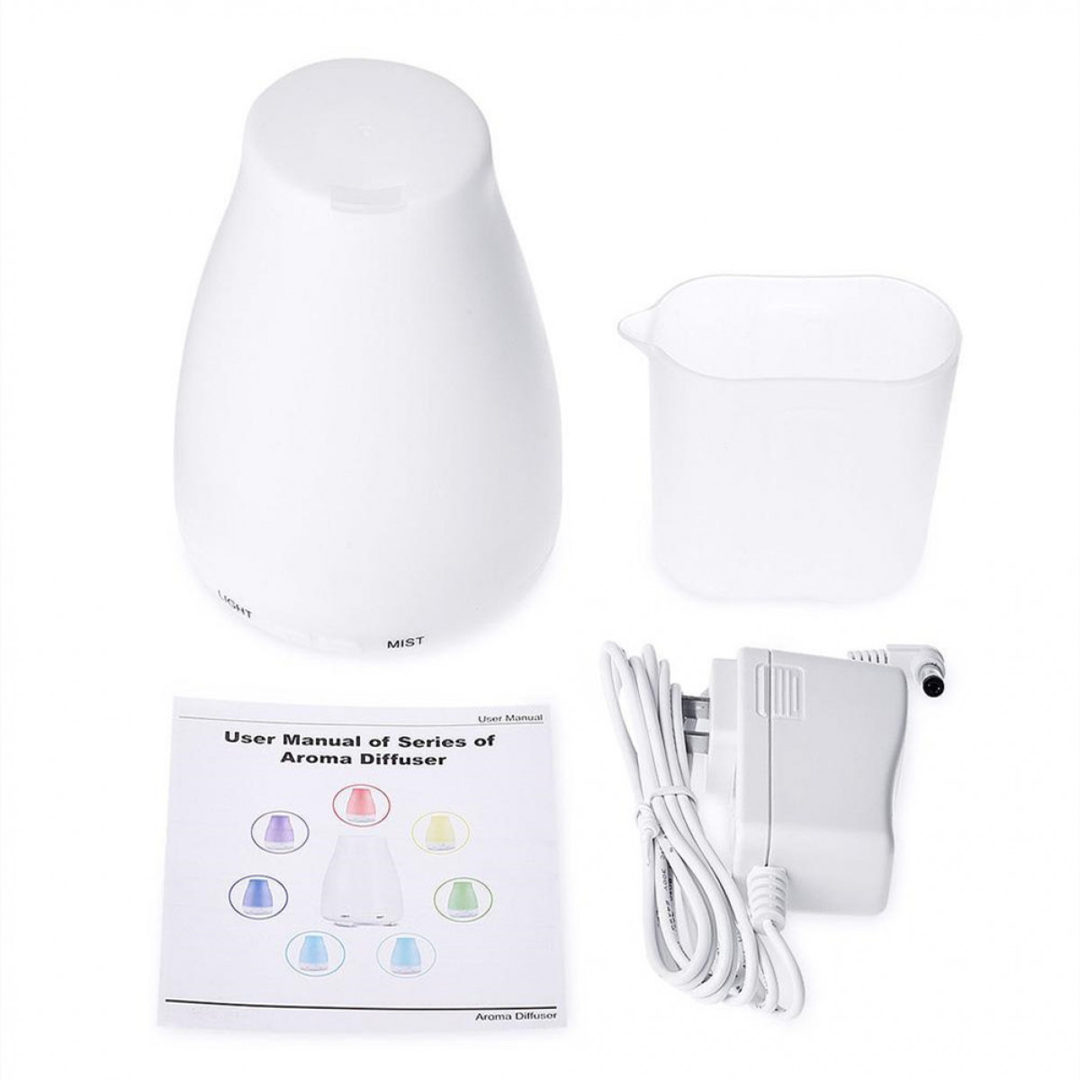 Luftbefeuchter m²) Weiß Luftbefeuchter ml Aromalampe und 10 INF Diffuser - (Raumgröße: Aroma 100