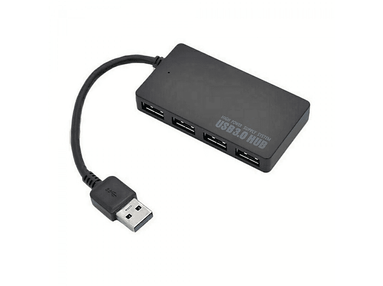 USB mit USB Hub, INF Ports 3.0 4 Schwarz Hub