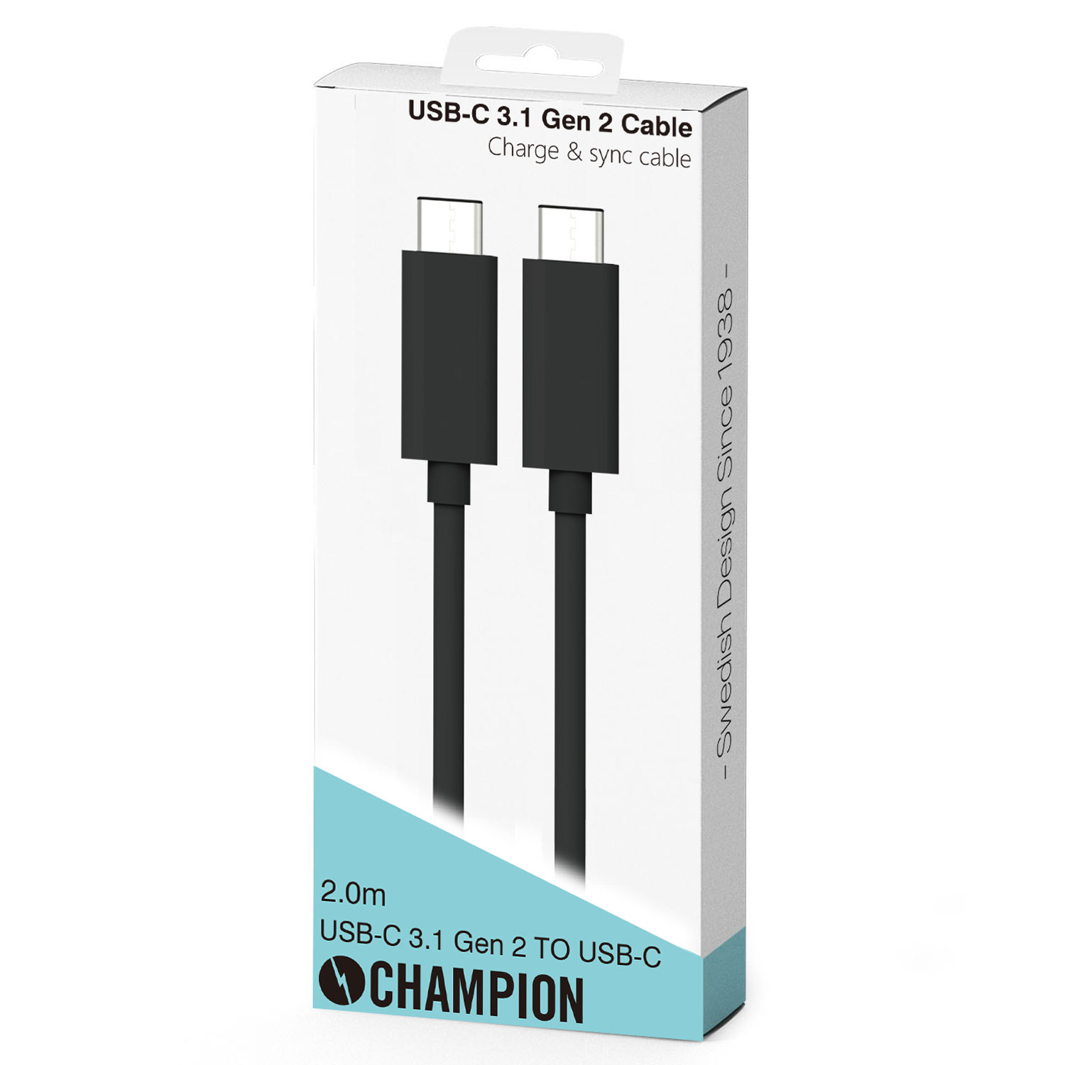 CHAMPION USB - C, Gen2 C USB-C 2 3.1 m Kabale