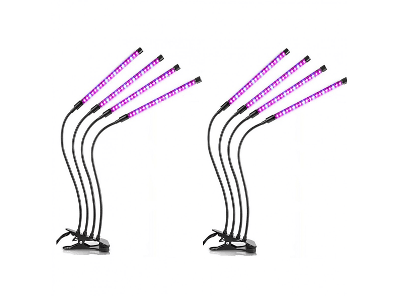 INF LED-Lampe für Pflanzen / Pflanzenbeleuchtung mit 4 flexiblen Armen LED-Lampe