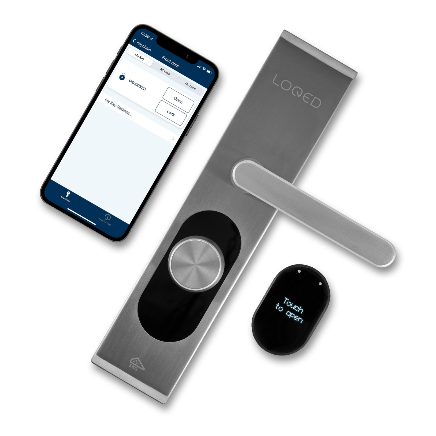 LOQED Lock Türschloss LOQED Touch Smart Silber