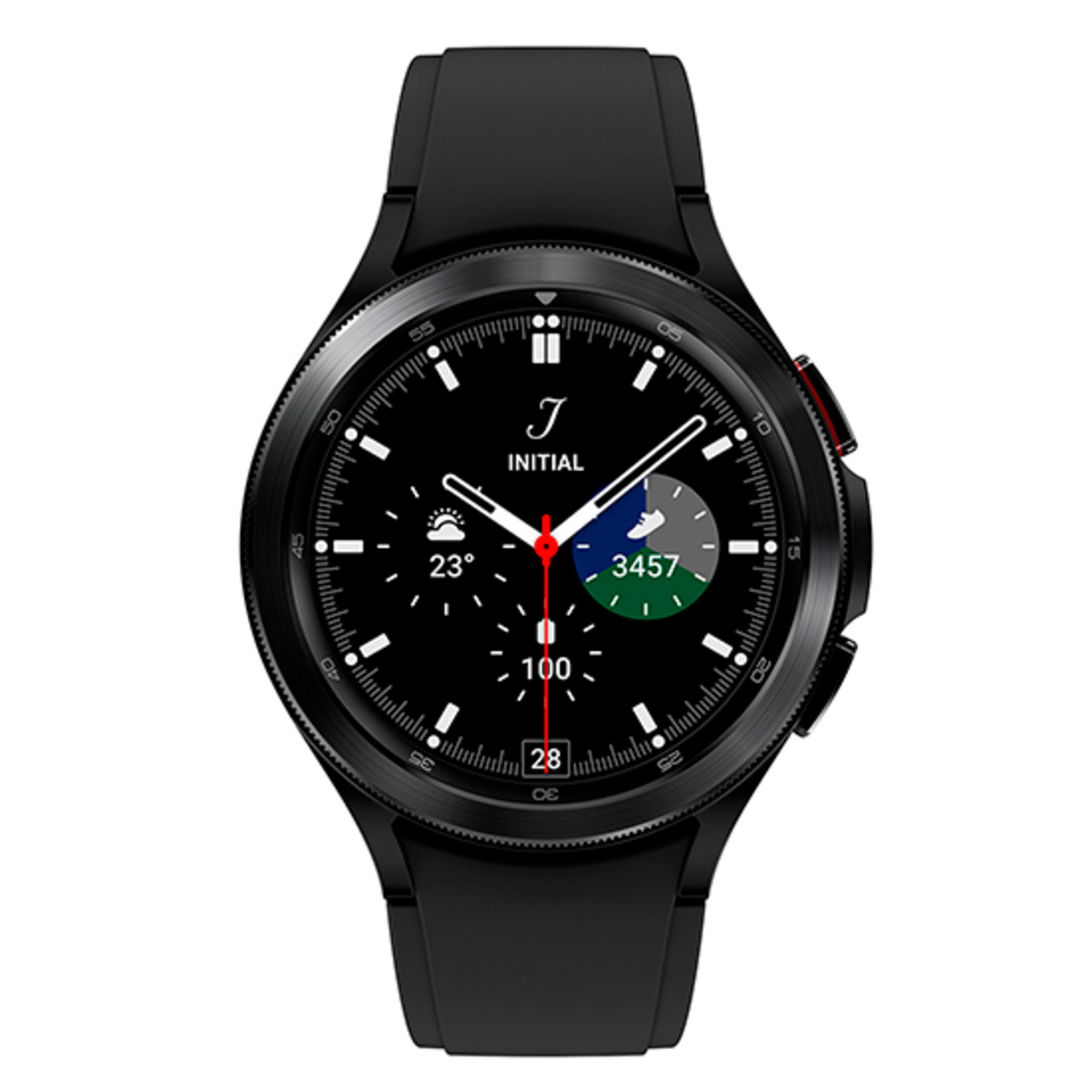 SAMSUNG Galaxy Watch4 R890 Silikon, Smartwatch Classic Schwarz