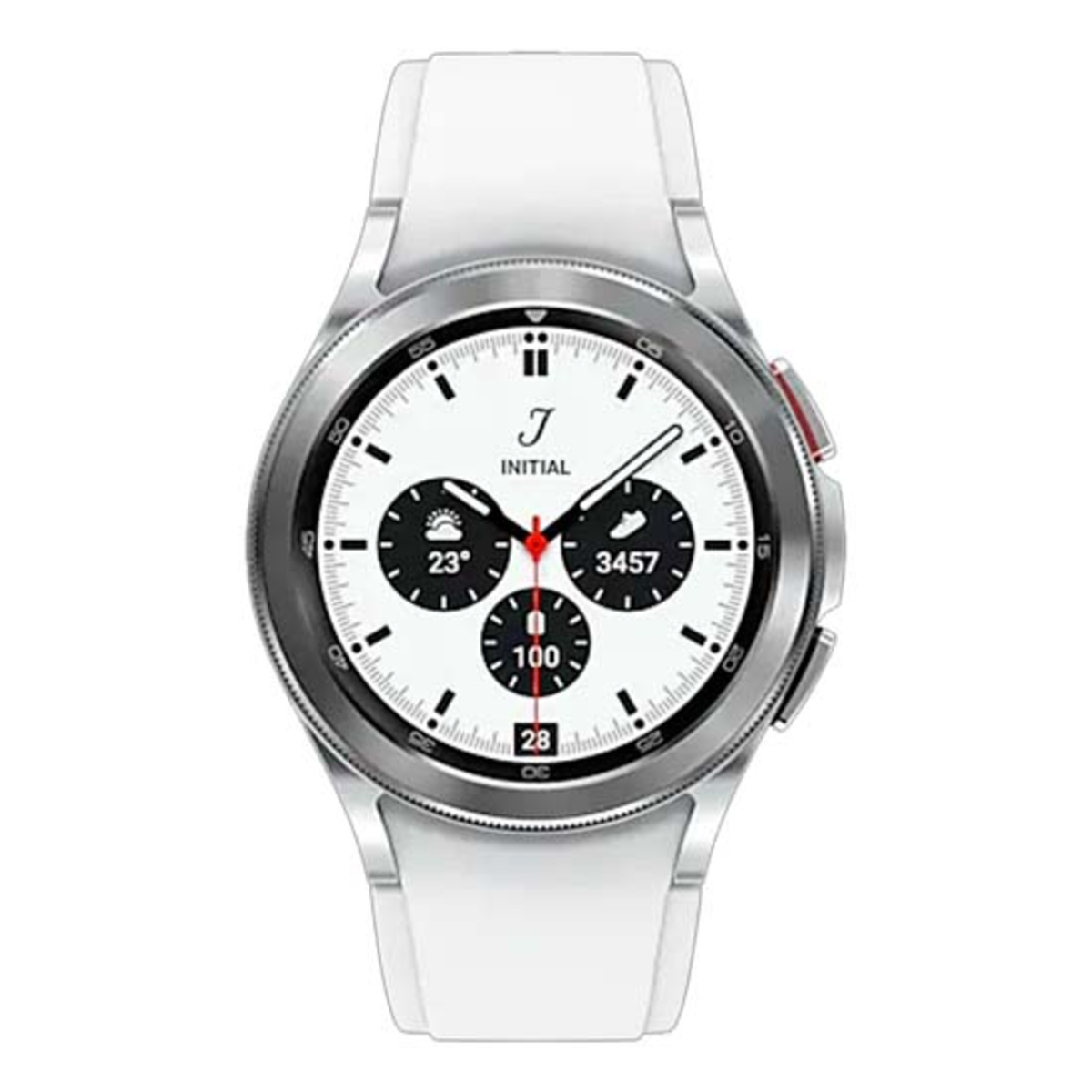 SAMSUNG Galaxy Watch4 Classic R880 Silikon, Smartwatch Silber