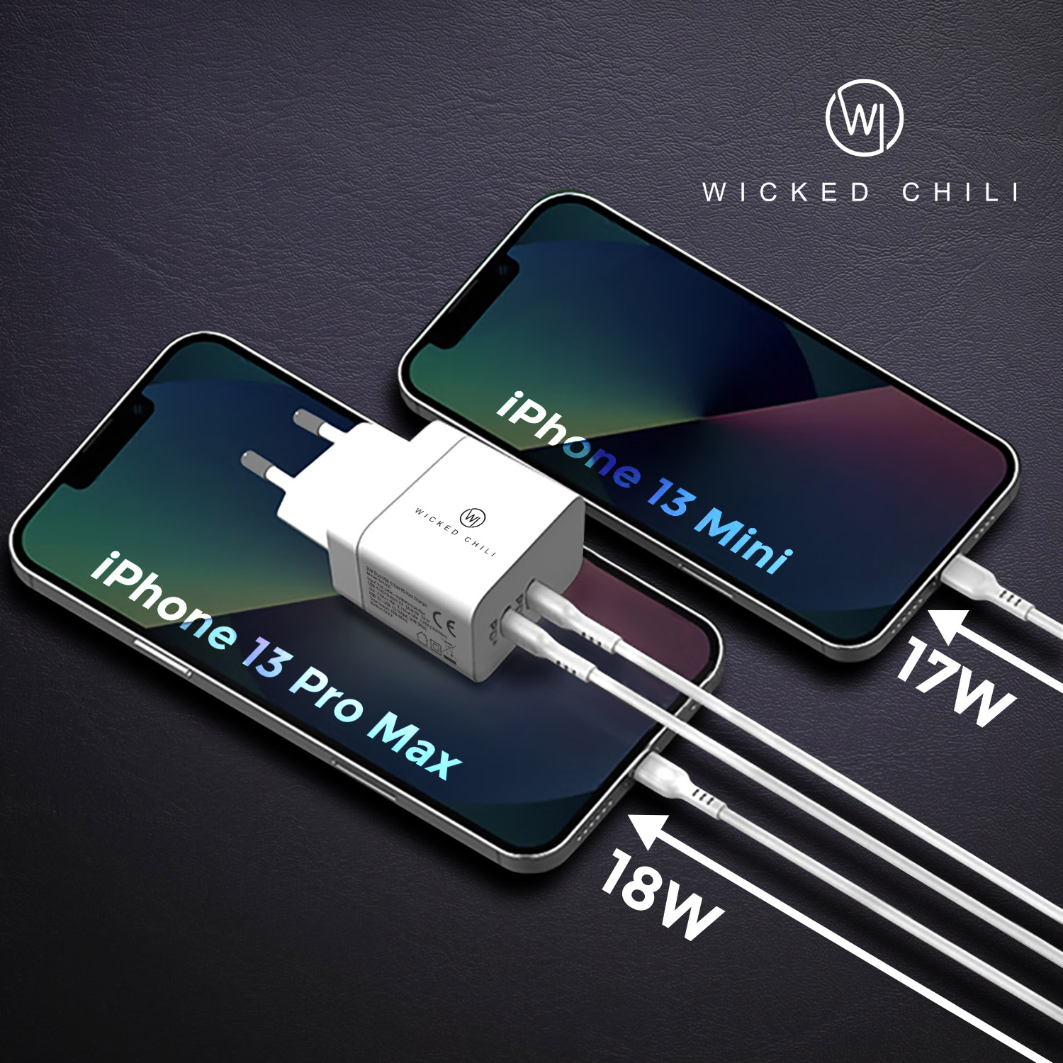 WICKED CHILI 35W für Netzteil 13, Watch, Ladegerät, Charge Fast iPad GaN USB Apple, Ultra, 14, 15, Netzteil Dual iPhone USB-C