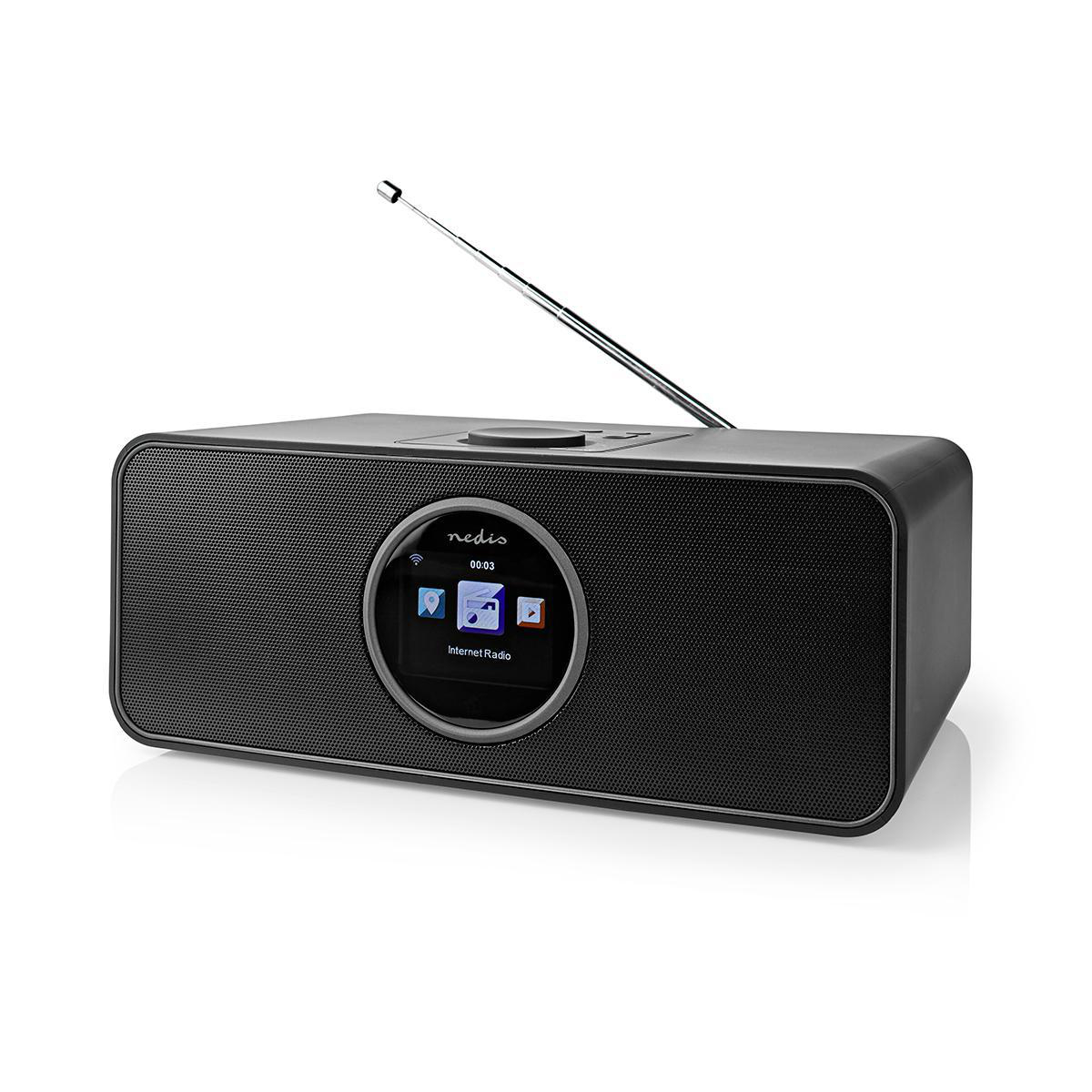 FM, Radio, NEDIS Bluetooth, RDIN4000BK Schwarz