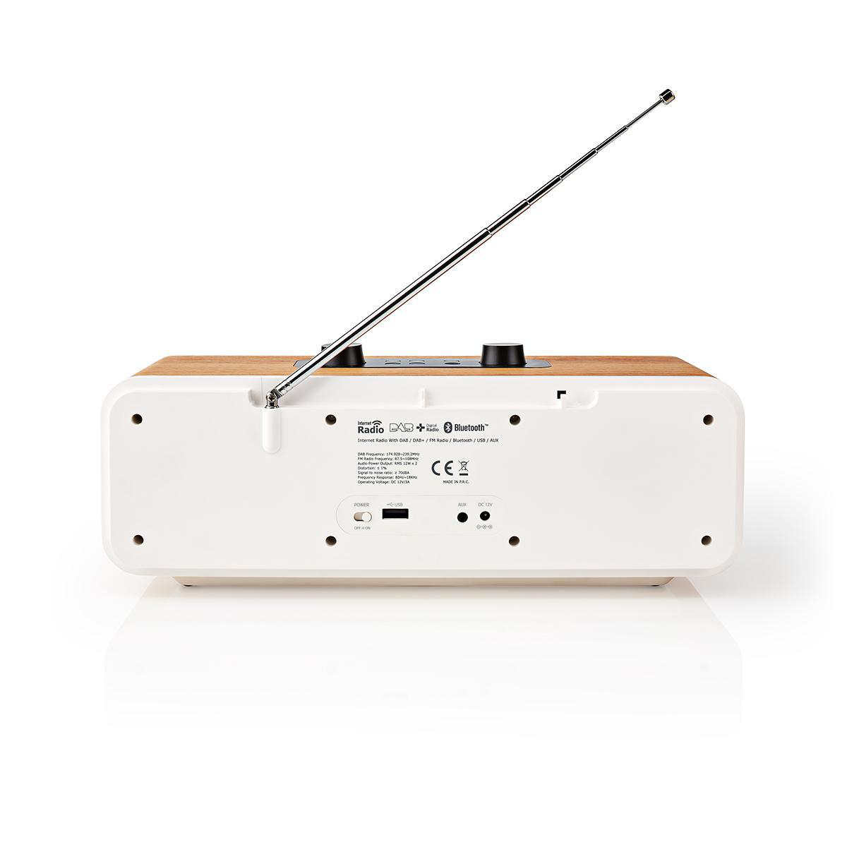 RDIN2500WT Radio, Bluetooth, Weiss DAB+, NEDIS