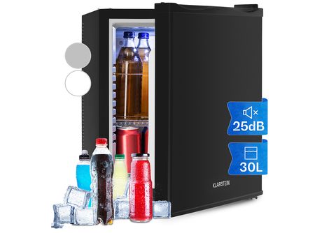 KLARSTEIN Silent Cool Mini-Kühlschrank (G, 47,5 cm hoch, Schwarz