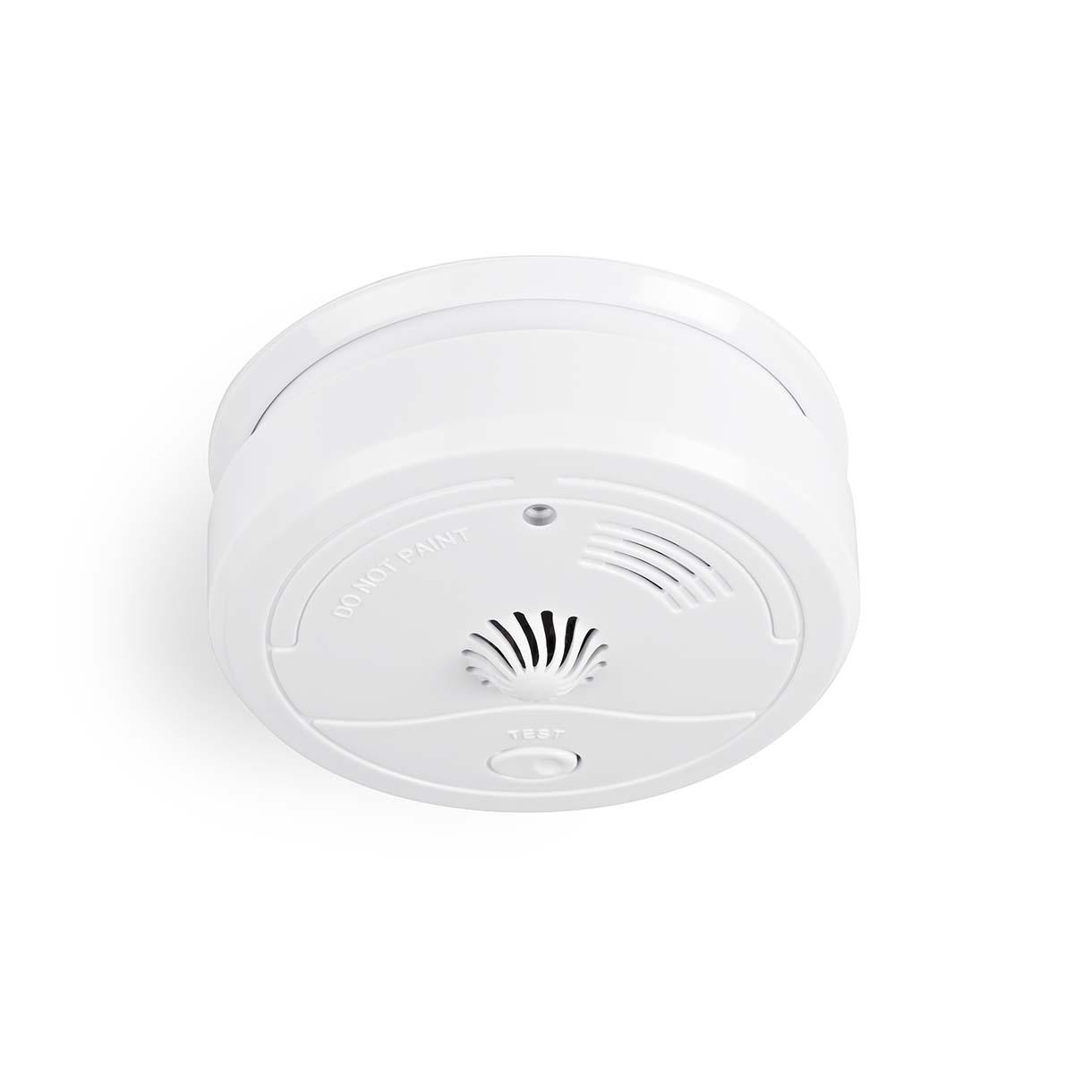 Un rilevatore di fumo bianco su sfondo bianco con il testo 'DO NOT PAINT'.