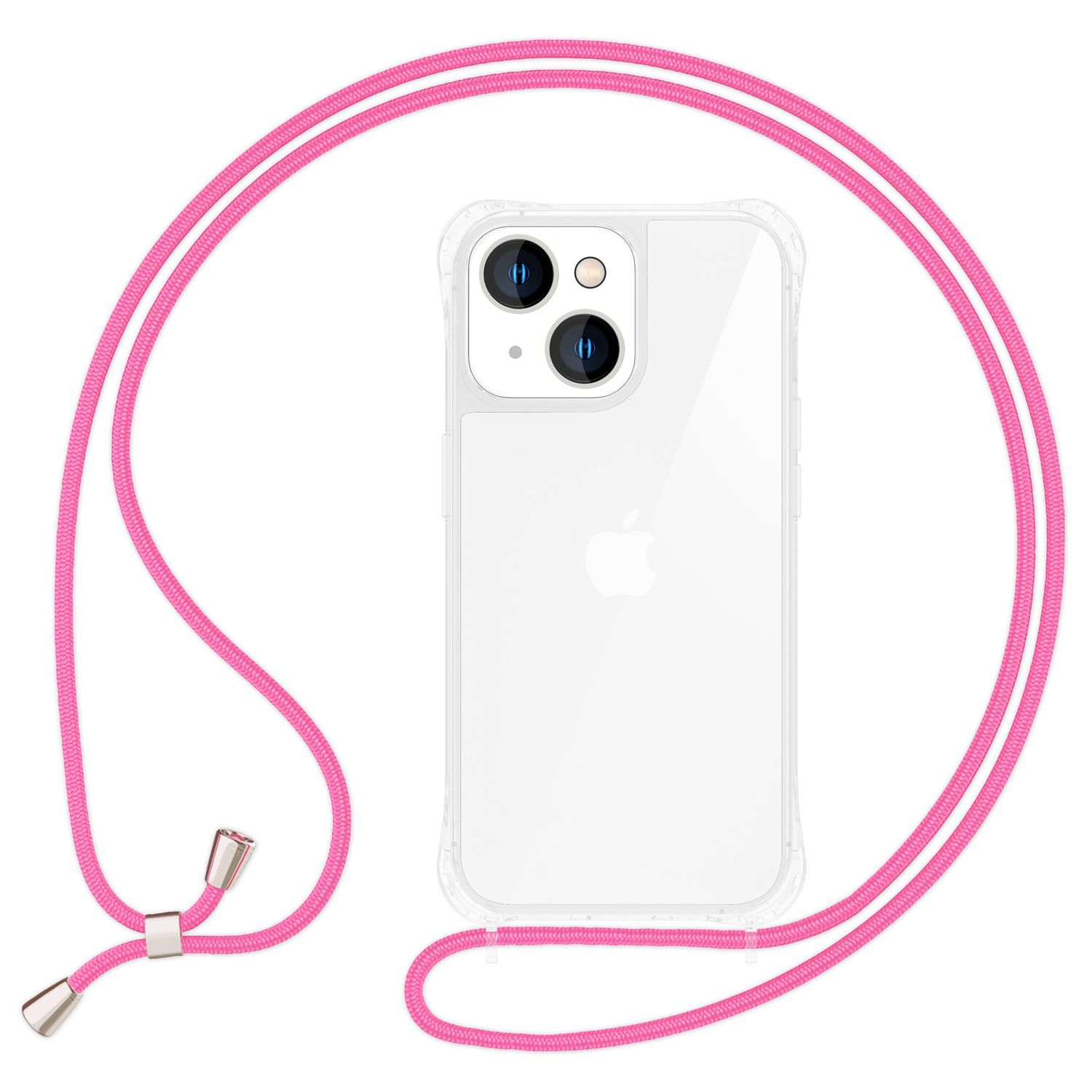 Apple, 14, Backcover, mit Kette, Hülle NALIA iPhone Pink