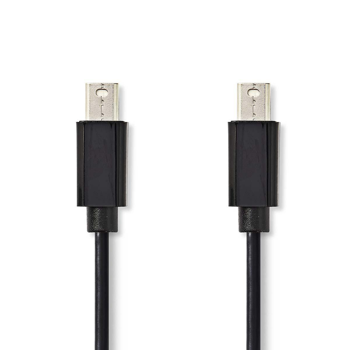 Deux câbles USB noirs avec connecteurs métalliques sur fond blanc.