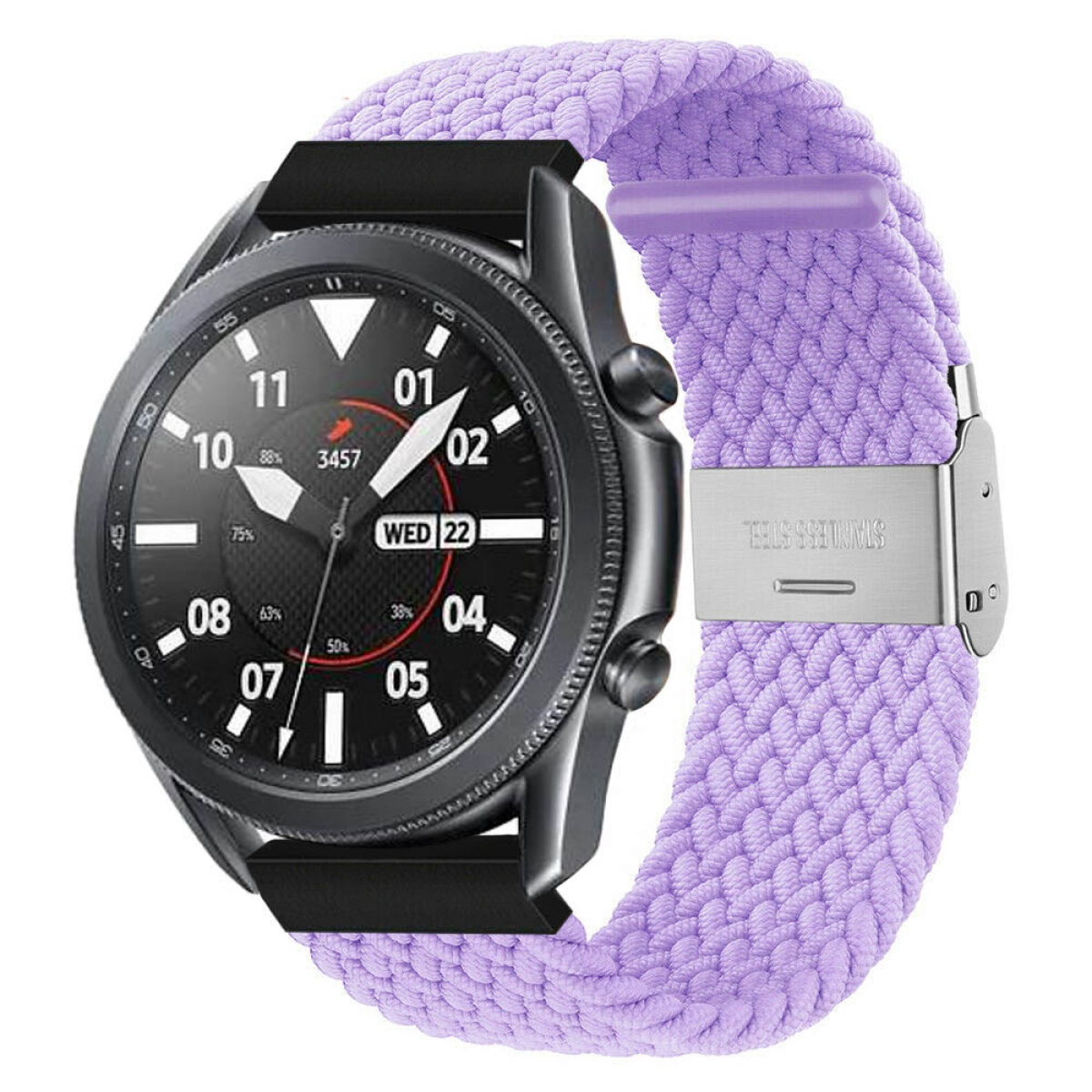 CASEONLINE Helles Samsung, Galaxy Watch Ersatzarmband, (41mm), Lila Braided, 3