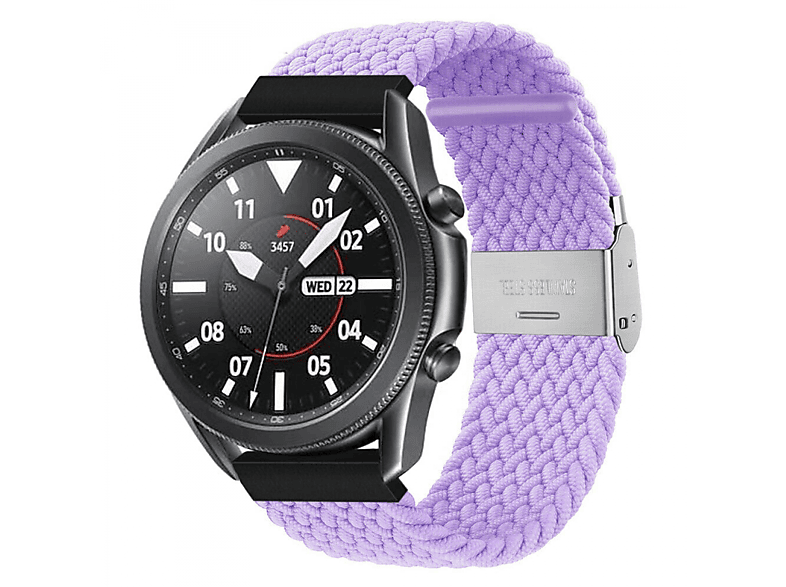 CASEONLINE Braided, Ersatzarmband, Samsung, Galaxy Watch 3 (41mm), Helles Lila