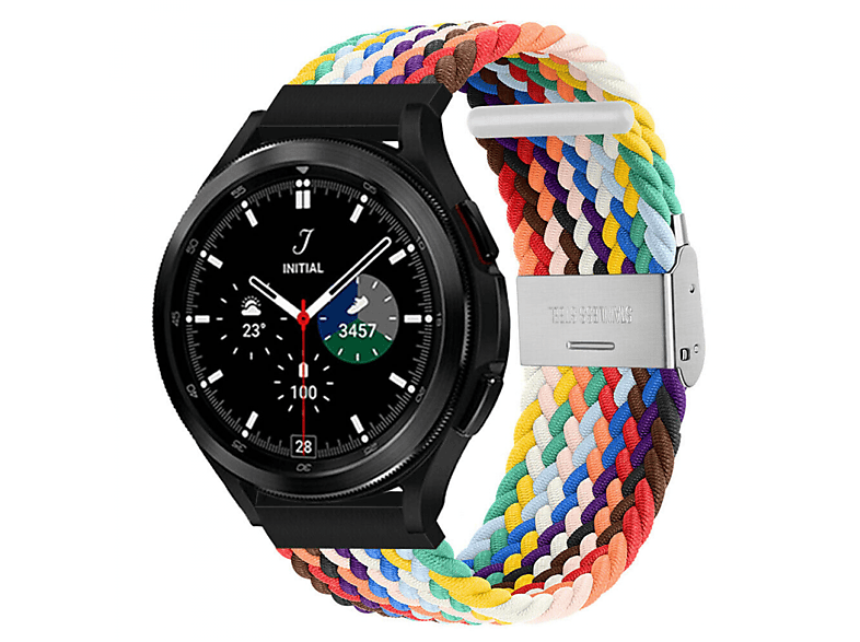 CASEONLINE Braided, Ersatzarmband, Samsung, Galaxy Watch 4 Classic (42mm), Pride Edition | Smartwatch Armbänder