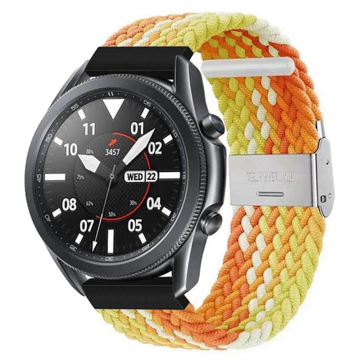 CASEONLINE Braided, Ersatzarmband, Samsung, Gradient (45mm), 3 orange Galaxy Watch