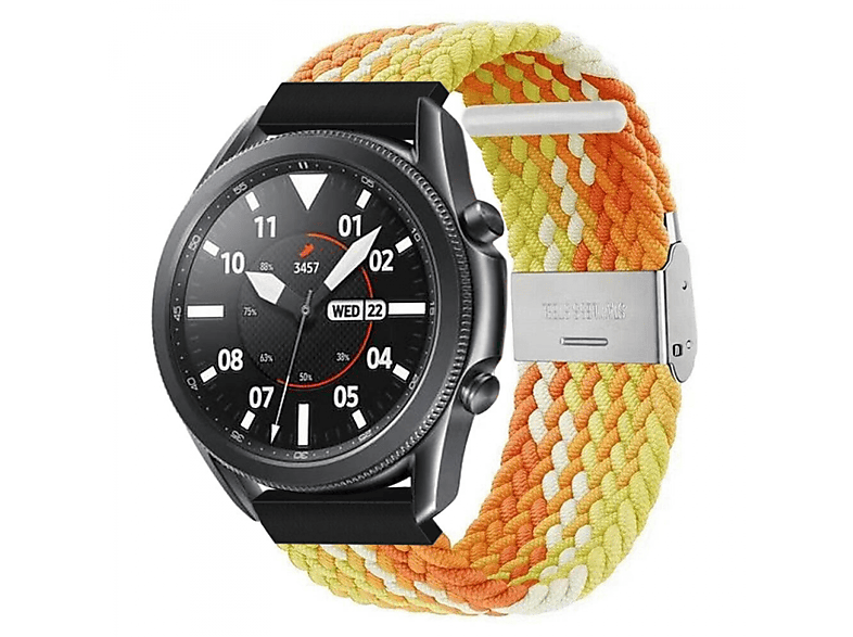 CASEONLINE Braided, Ersatzarmband, Samsung, Galaxy Watch 3 (45mm), Gradient orange