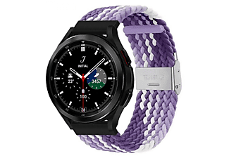 CASEONLINE Braided, Ersatzarmband, Samsung, Galaxy Watch 4 Classic (42mm), Gradient purple
