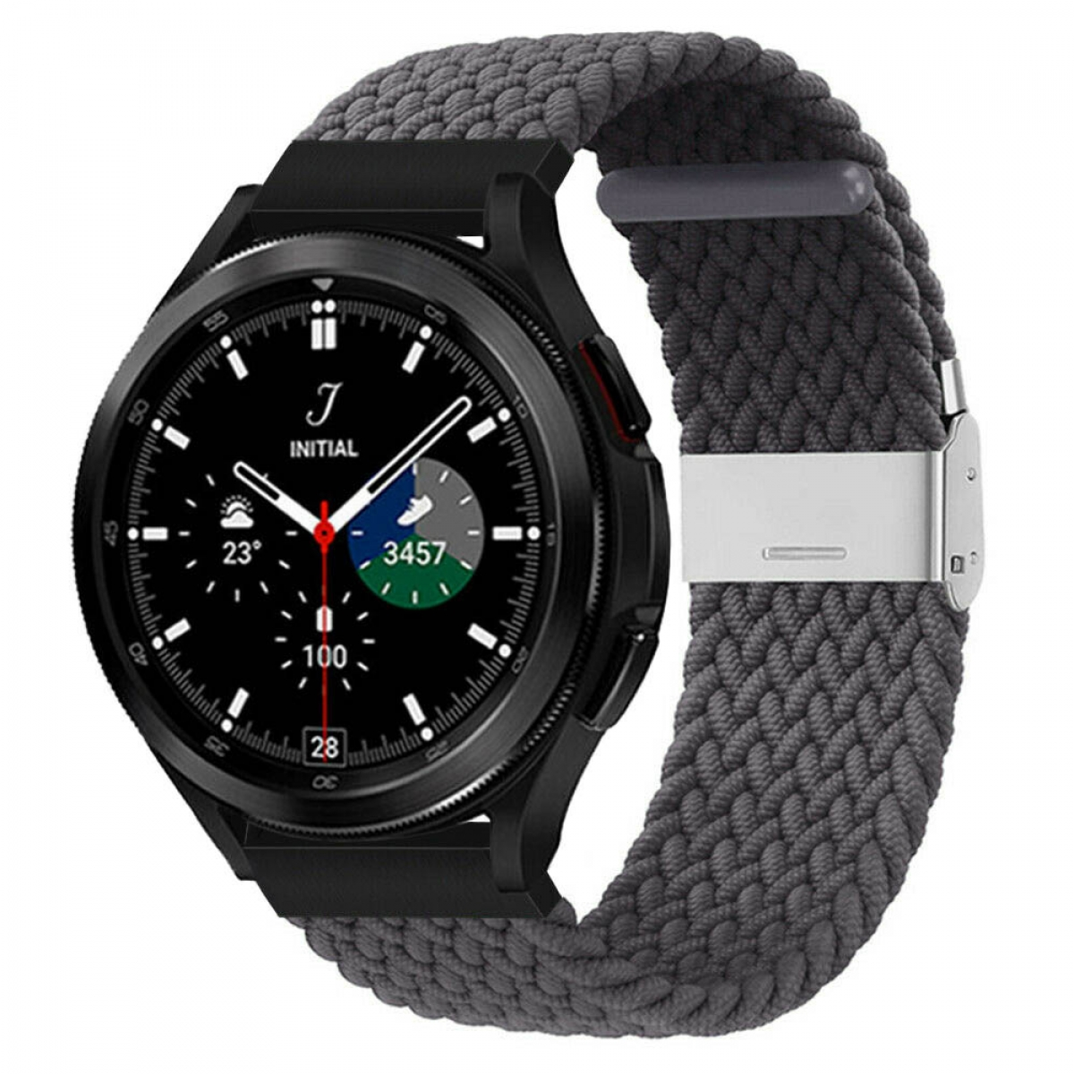 CASEONLINE Braided, Ersatzarmband, Samsung, Galaxy 4 Classic Watch (46mm), Skygrey