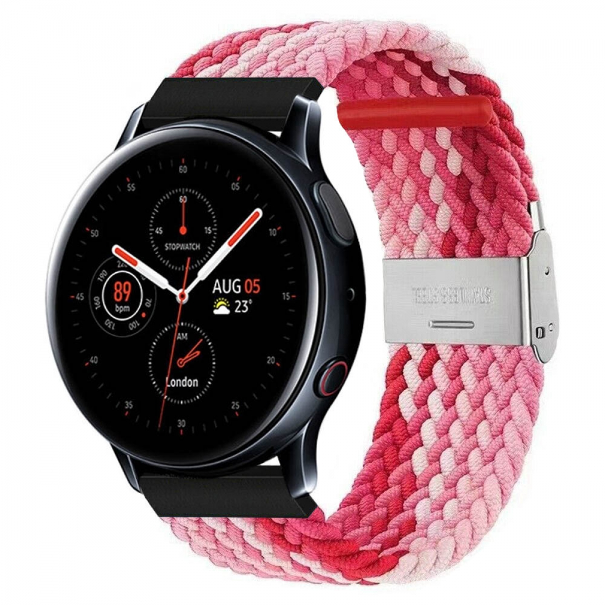 CASEONLINE Samsung, 2, Active Braided, Gradientred Galaxy Watch Ersatzarmband,