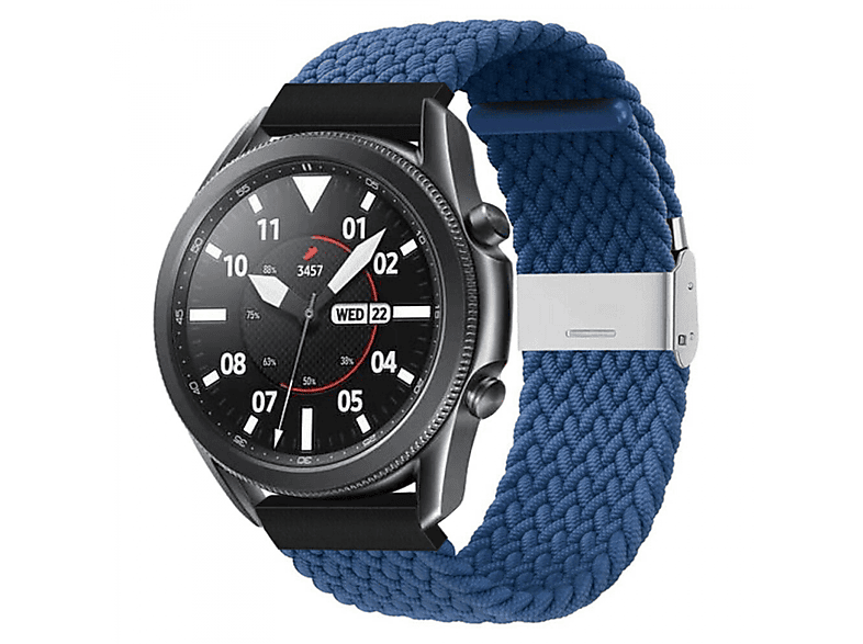 CASEONLINE Braided, Ersatzarmband, Samsung, Galaxy Watch 3 (45mm), Blau