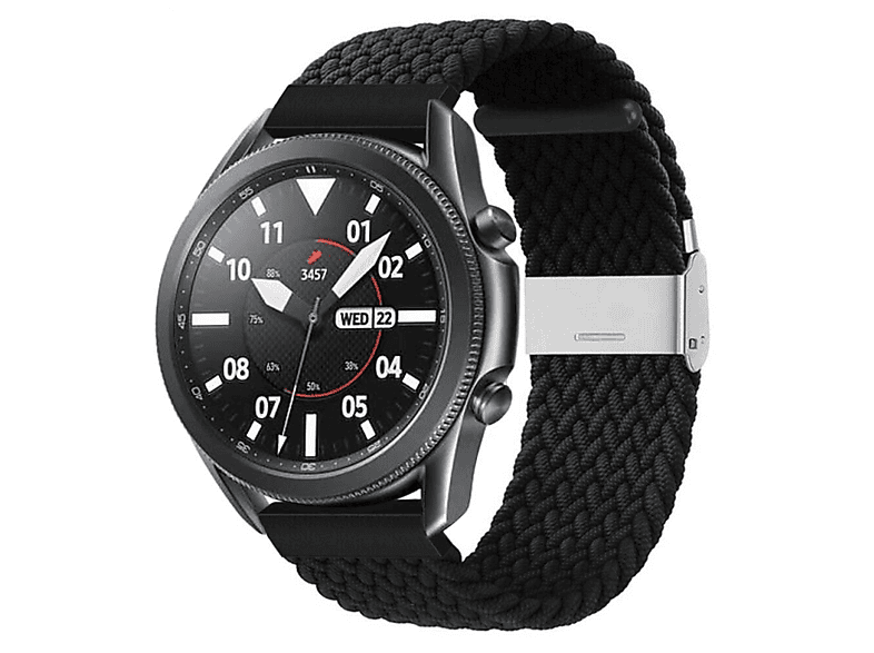 Galaxy Watch Braided, (45mm), Ersatzarmband, 3 CASEONLINE Schwarz Samsung,