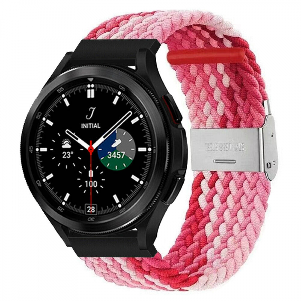 4 Samsung, Gradientred (46mm), Galaxy Watch Classic Ersatzarmband, CASEONLINE Braided,