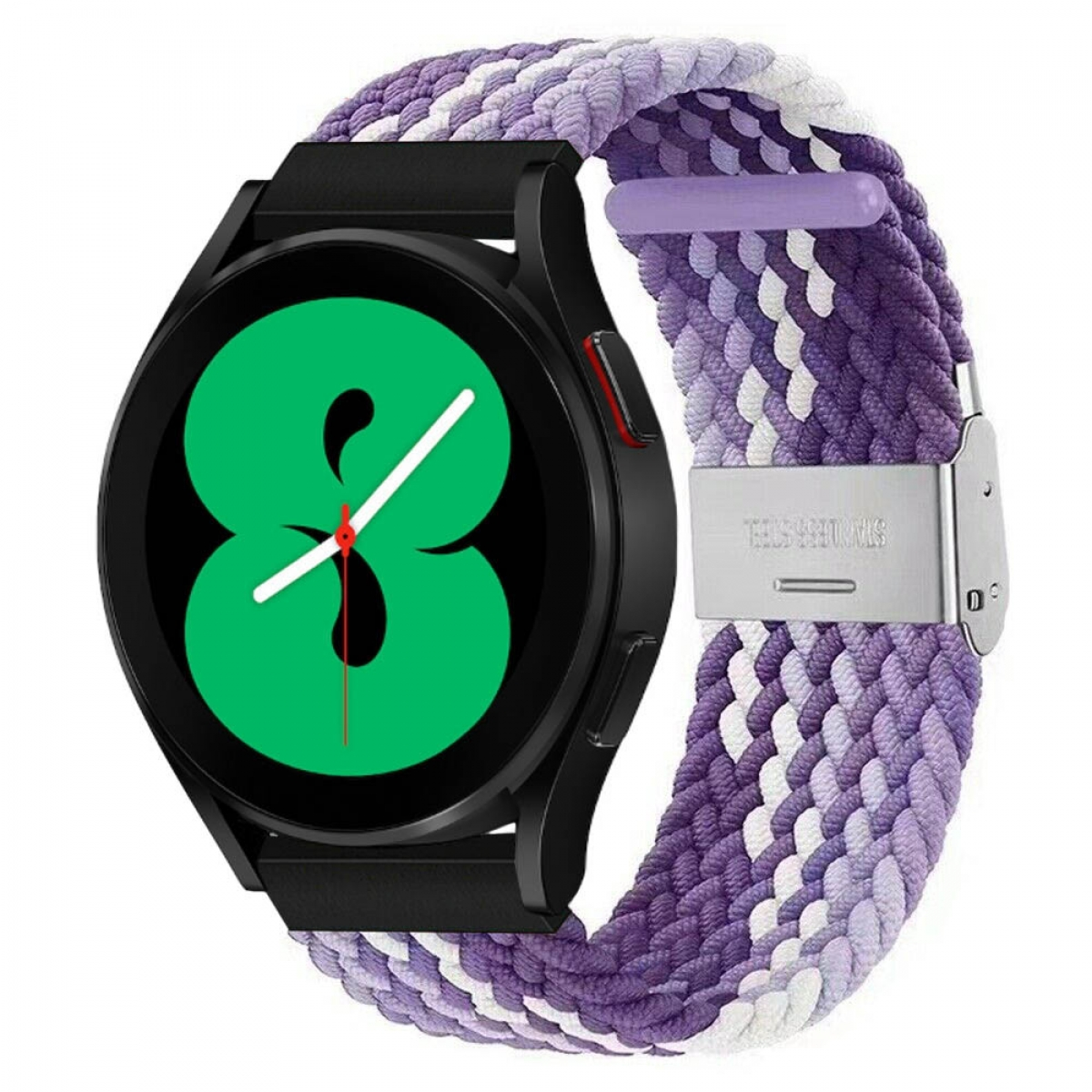 Samsung, CASEONLINE Watch 4 Gradient Ersatzarmband, purple Braided, Galaxy (44mm),