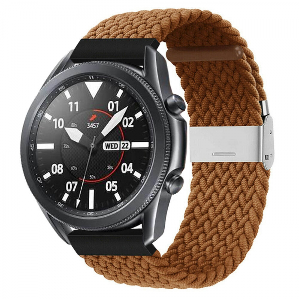 Ersatzarmband, Samsung, 3 Braun Galaxy Watch Braided, CASEONLINE (41mm),