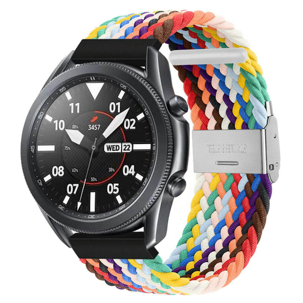 CASEONLINE Braided, Ersatzarmband, Samsung, Galaxy (45mm), Watch 3 Edition Pride