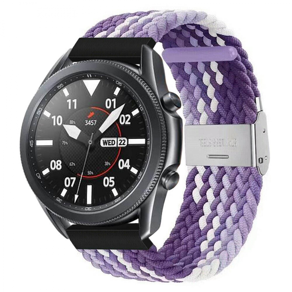 CASEONLINE Gradient Samsung, Watch Braided, Ersatzarmband, (45mm), Galaxy purple 3