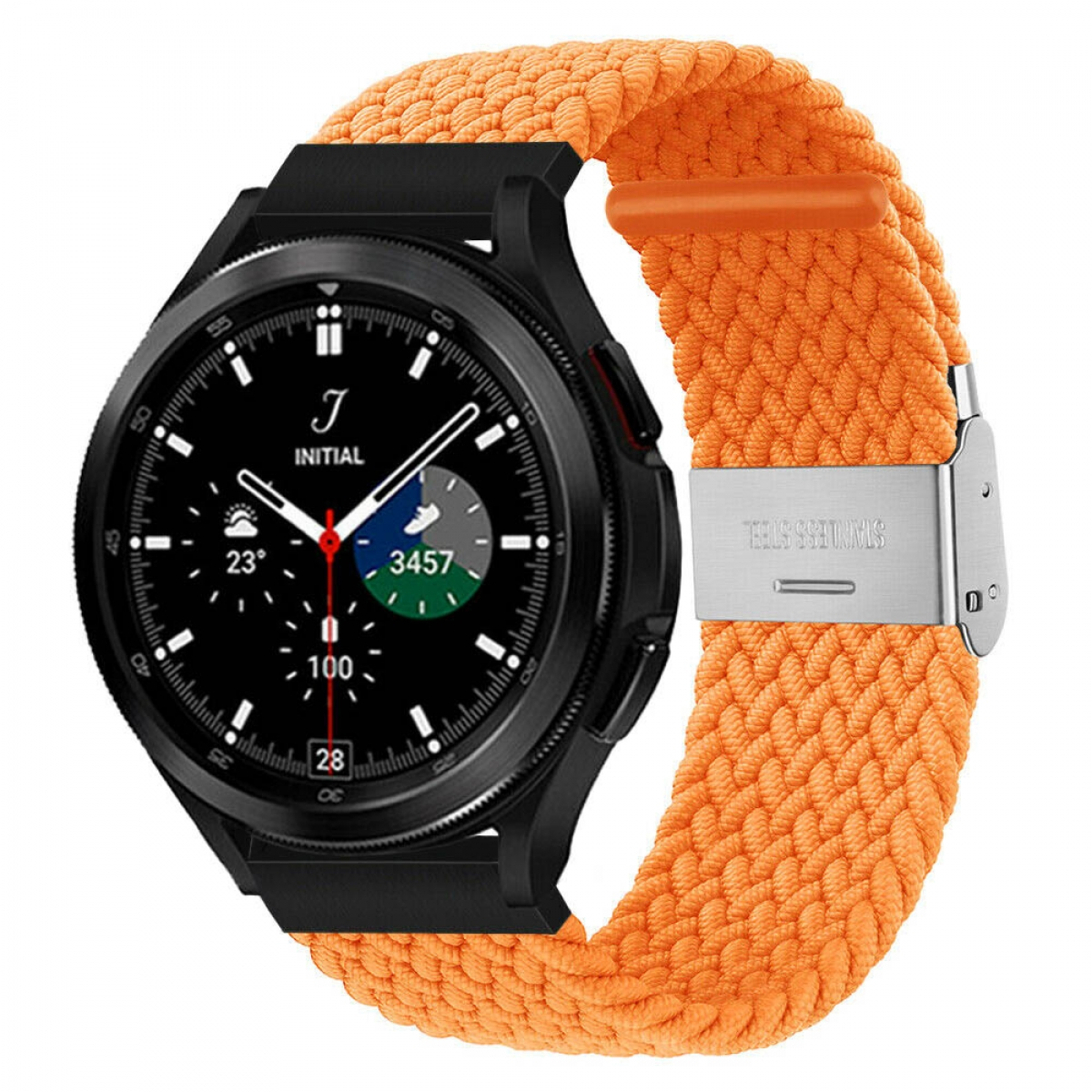 Watch Samsung, Braided, CASEONLINE Classic Orange (42mm), Galaxy 4 Ersatzarmband,